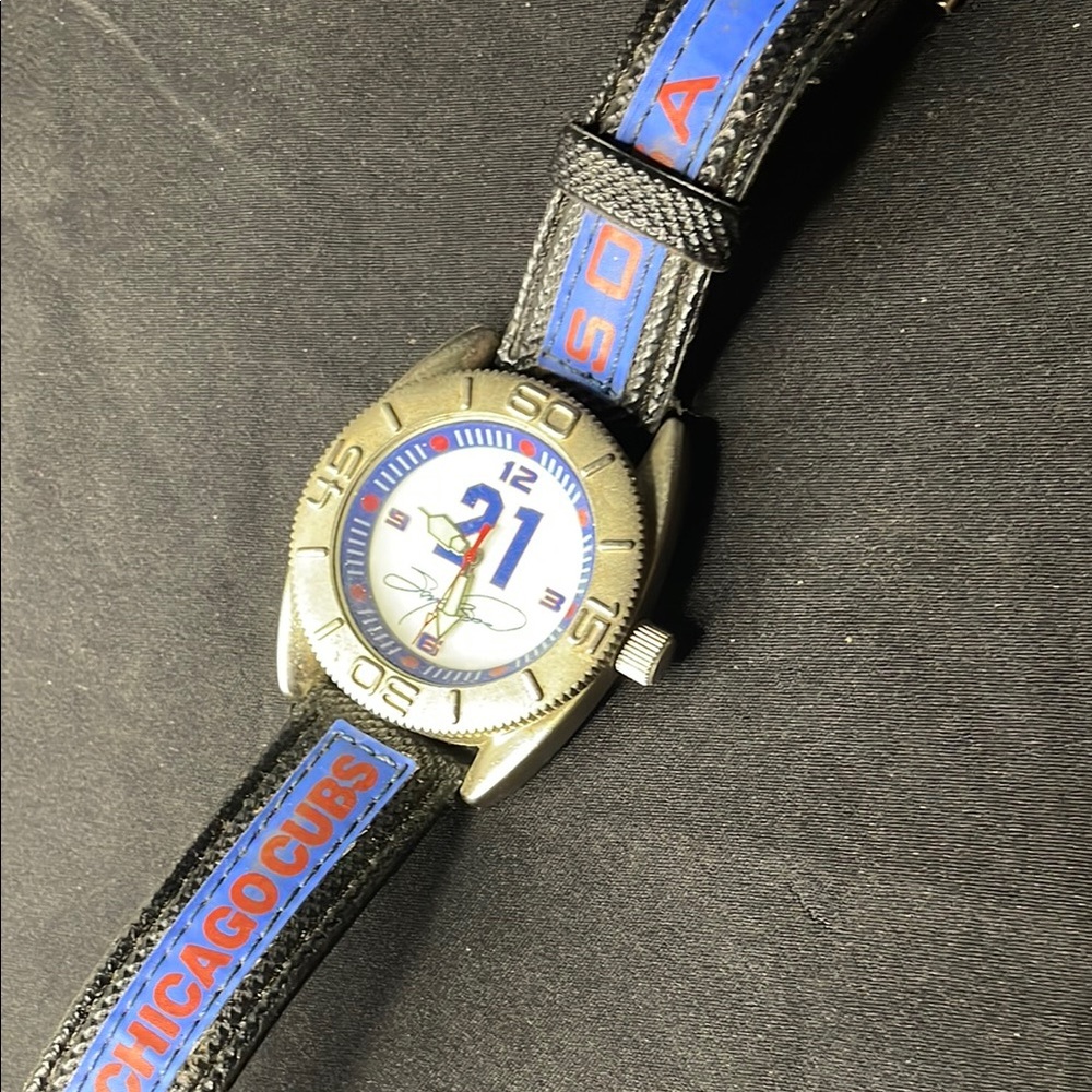 Mens 1999 MLBPA Chicago Cubs Sammy Sosa #21 SPORTIVI Collectors Watch (0014)